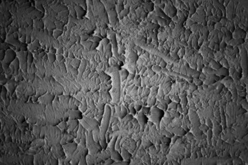 abstract stucco wall background. black and white.