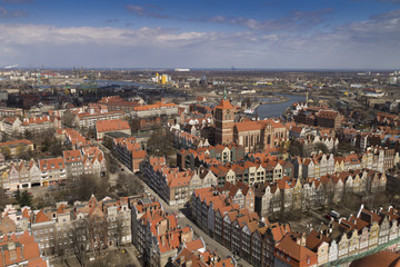 Naklejka na ściany i meble Old Town in Gdansk