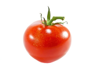 Tomato on white background