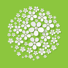 Blumen Ornaments Kugel gruen