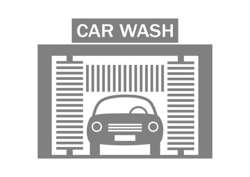 Car wash icon on white background