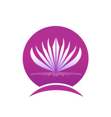 Lotus frame company logo icon vector