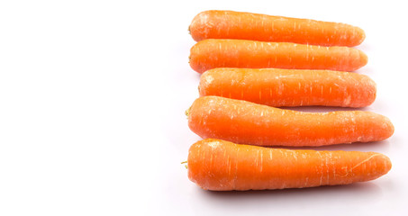Carrot over white background