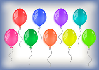 Colorful balloons collection