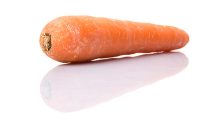 Carrot over white background