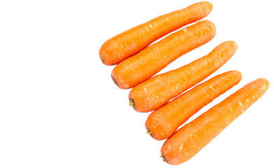 Carrot over white background