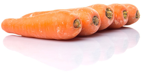 Carrot over white background