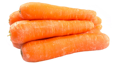 Carrot over white background