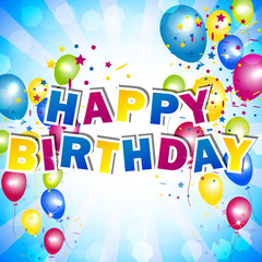 Happy birthday card design template