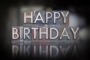 Happy Birthday Letterpress