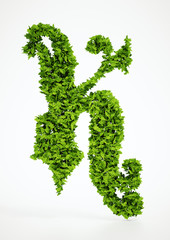 Ecology letter K symbol with white background