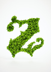 Ecology letter Z symbol with white background