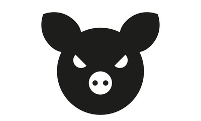 Schwein Kopf Frontal Böse
