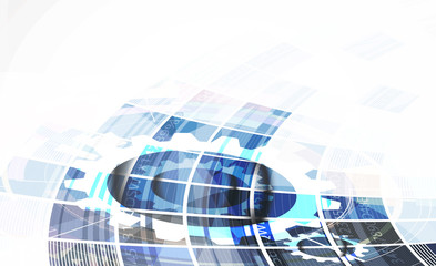 Technology background, idea of global business solution