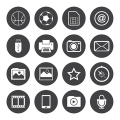 Black and White mobile phone icons