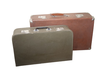 two retro suitcases