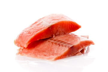 salmon fillet. Fresh sliced salmon fish