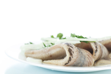 salted herring with onions