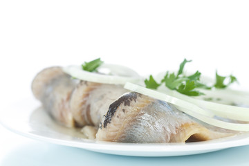 salted herring with onions