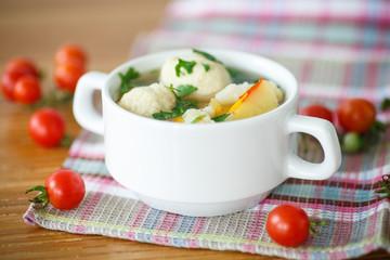 vegetable soup with meatballs