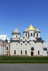 Fototapeta na wymiar Cathedral of St. Sophia The Wisdom Of God, Veliky Novgorod