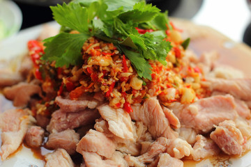 pork spicy lemon  - asia food