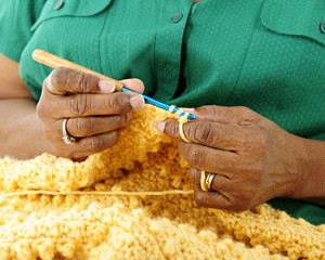 Crocheting Hands