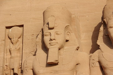 Detail Temple of Rameses II. Abu Simbel, Egypt.