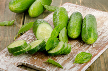 Fresh cucumbers