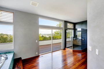 Obraz premium Nowoczesna łazienka z tarasem