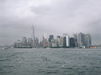 Fototapeta na wymiar Manhattan on a cloudy day.