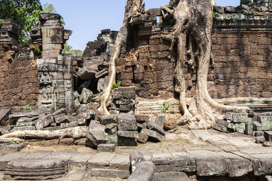 Ruine von Tempel Preah Khan in Angkor