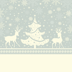 Greeting Christmas card and place for text