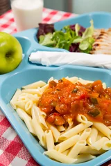 Fotobehang Assortiment Tray of food  © 135pixels