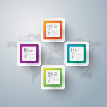 Infographics vector design template.