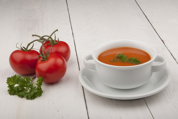tomato soup with parsley