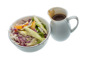 Vegetable salad with sauce