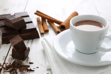 Crédence de cuisine en verre imprimé Chocolat hot chocolate