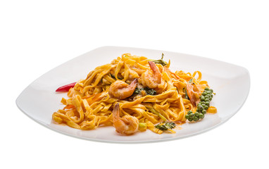 Fried noodles with shrimps