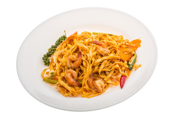 Fried noodles with shrimps