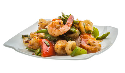 Seafood with vegetables