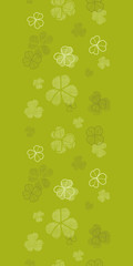 green clover textile texture horizontal border seamless pattern