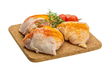 Raw chicken thigh