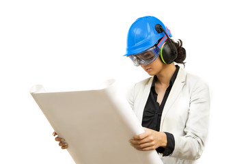 Young woman in protective workwear
