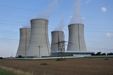 Cooling towers at nuclear power plant