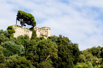Fototapeta premium Brown castle to Portofino