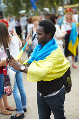 The young african man