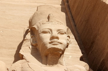 Detail Temple of Rameses II. Abu Simbel, Egypt.
