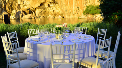 Baptism christening  wedding table setup