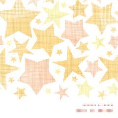 Golden stars textile textured horizontal seamless pattern